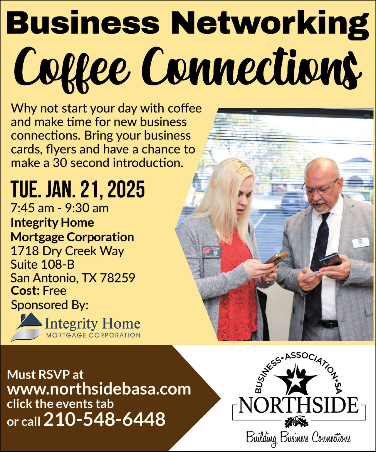 Northside Business Association SA January 2025 Coffee Connections